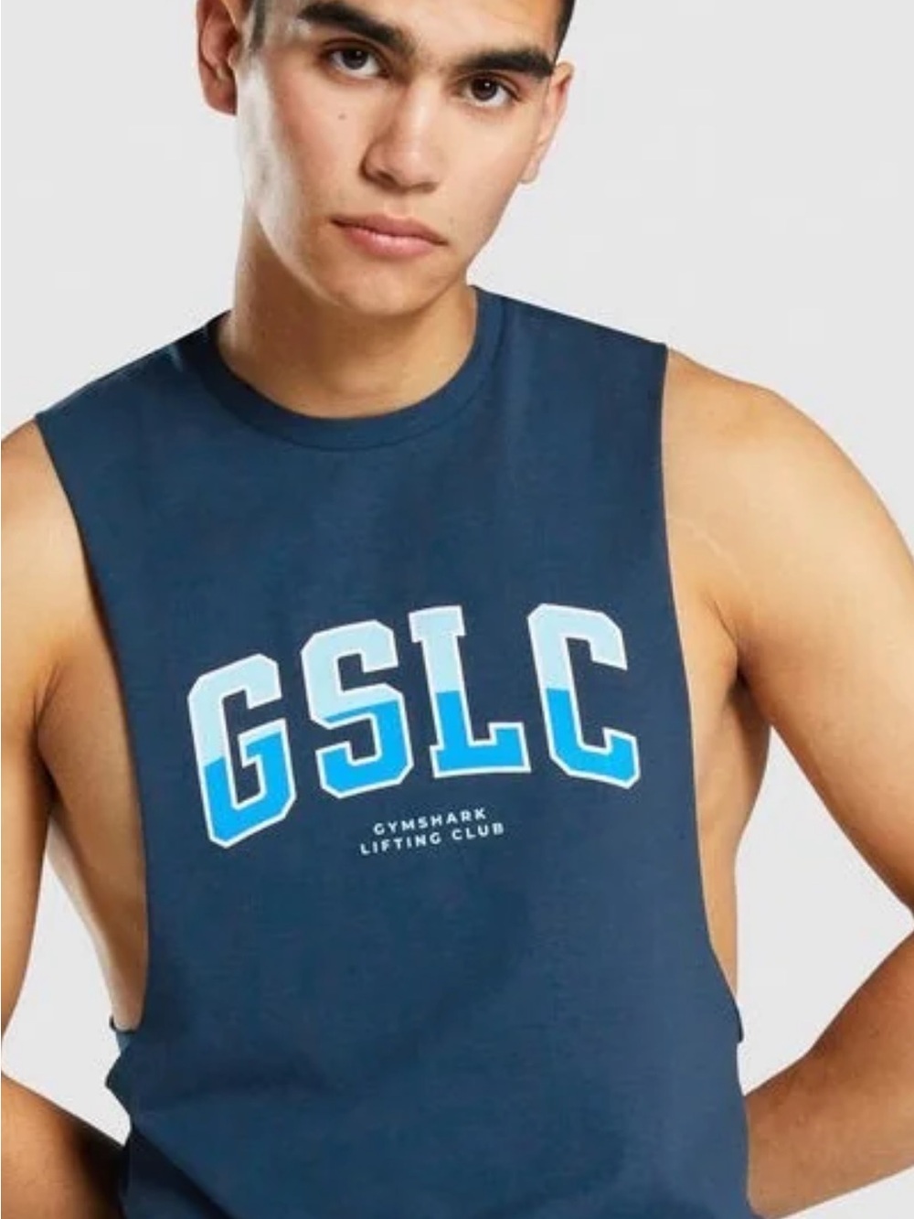 Gymshark Navy GSLC Graphic Muscle Tank